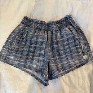 Vuori Blue Athletic Shorts Lightweight Elastic Waist